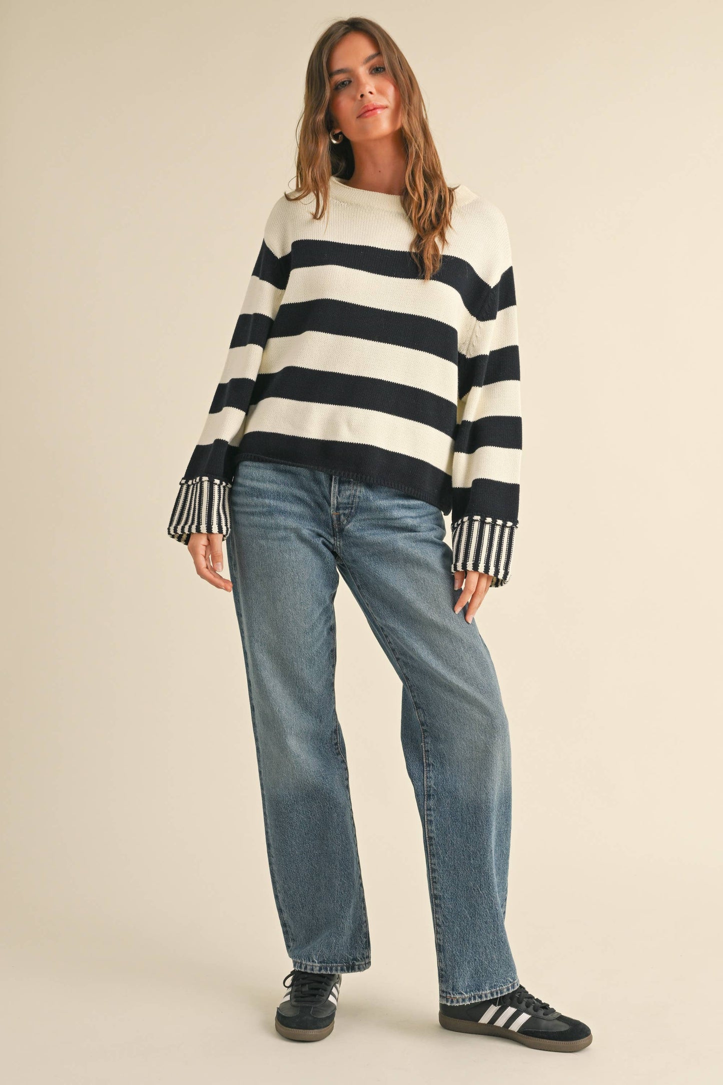 Naut your girl striped sweater top