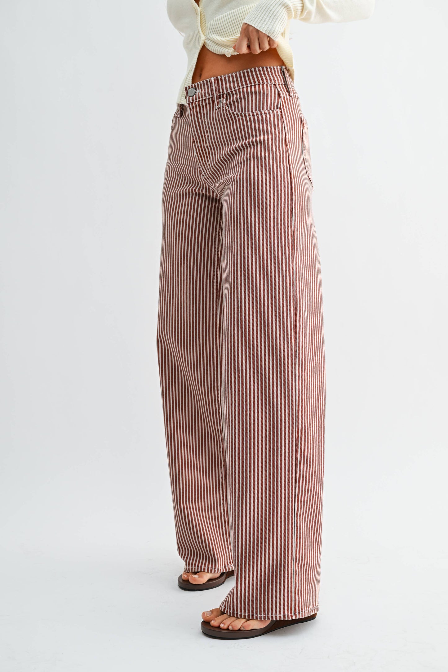 spicy striped wide leg