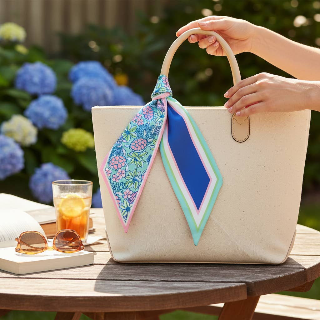 Twirl & Tie Scarf Accessory–Coastal Cove