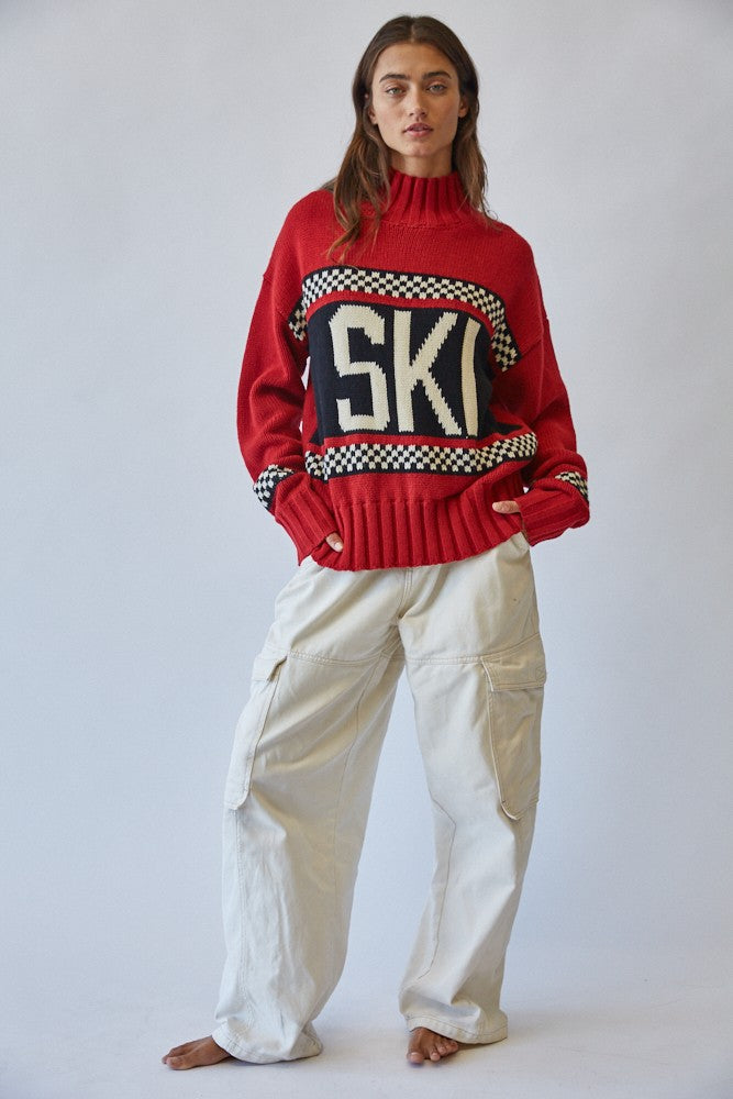hit the slopes knit turtleneck sweater