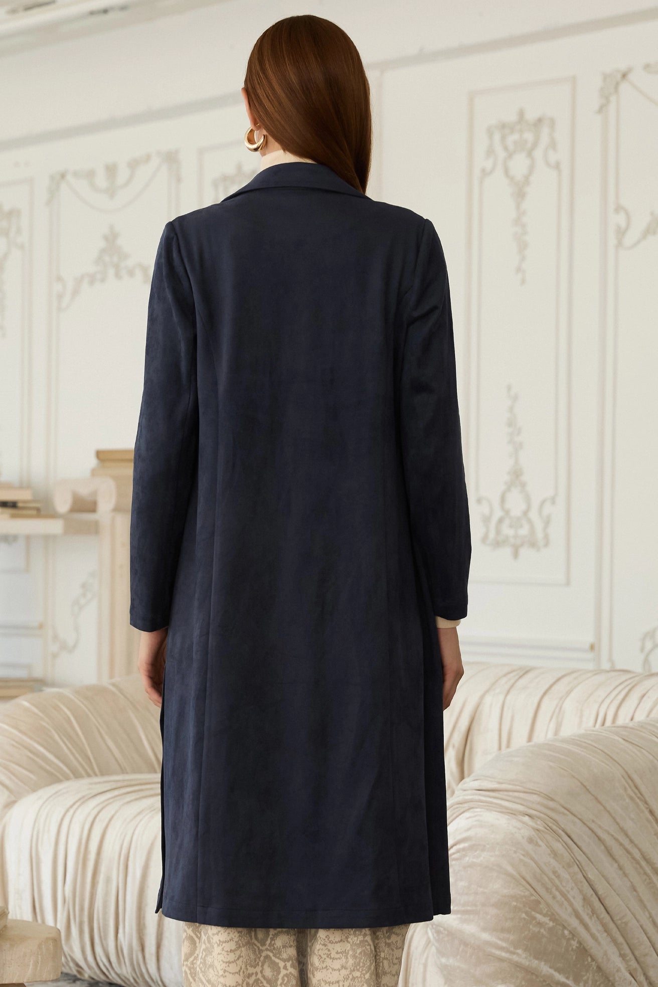 Faux Suede Duster