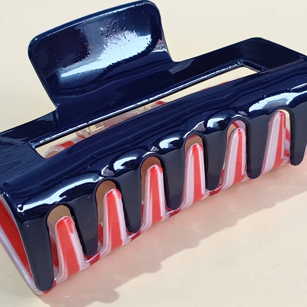 Stars & Stripes RECTANGLE HAIR CLAW CLIPS