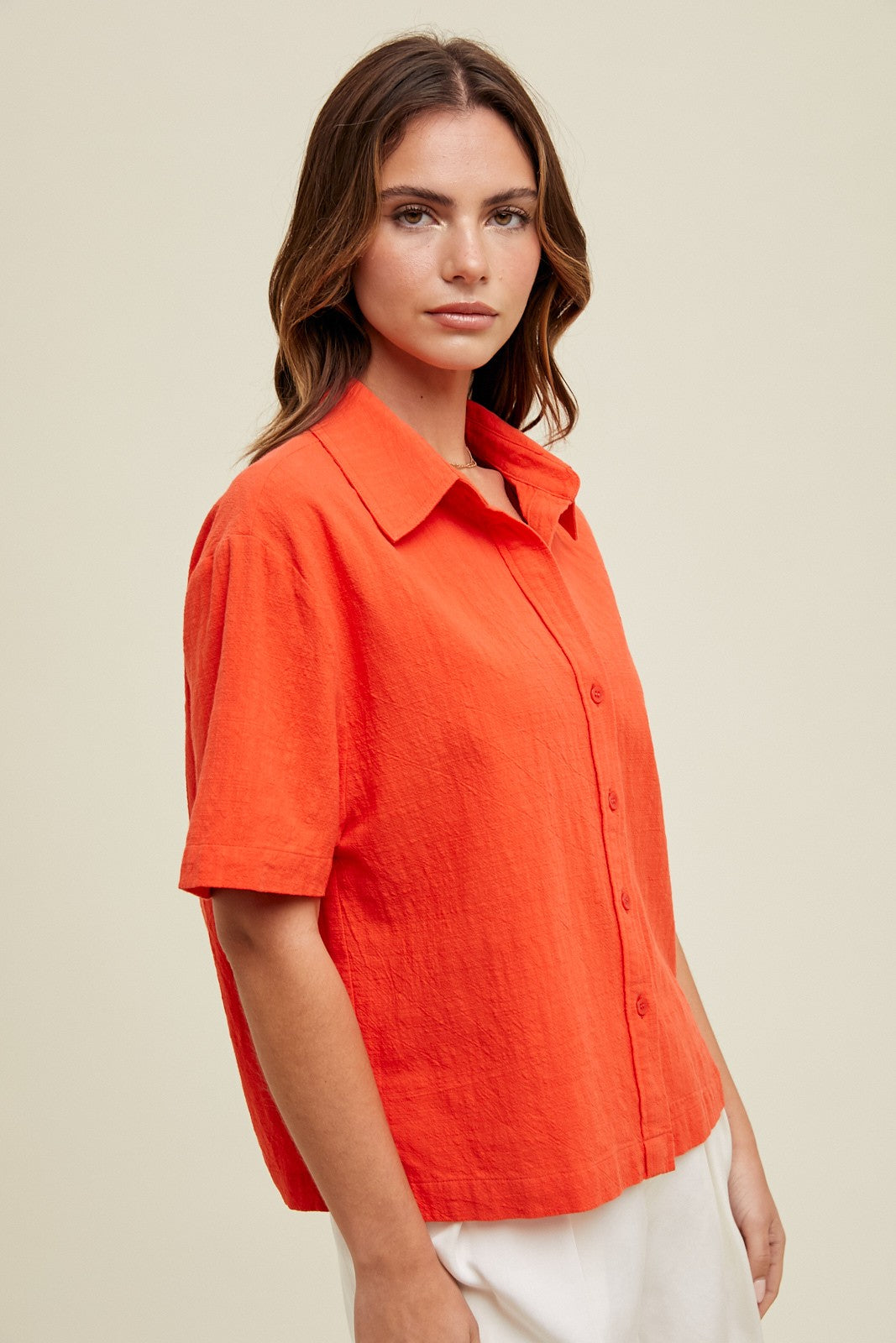 spritz button up blouse