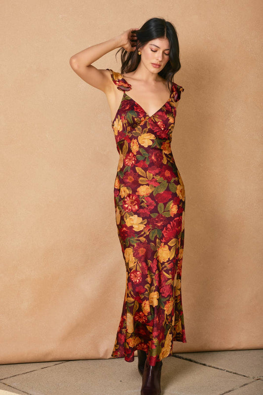 Florence Flutter Shoulder Maxi Dress