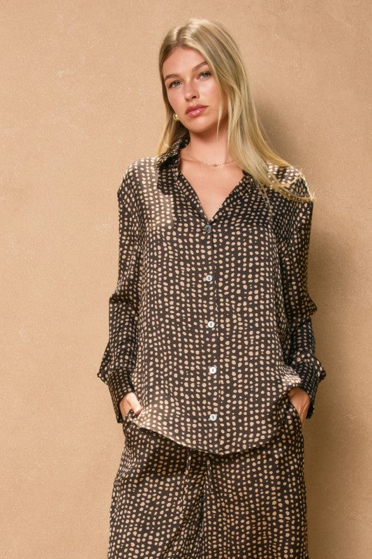 Smoke And Sand Collared Shirt