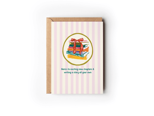 Exciting New Chapter Book Fresh Start Congrats Greeting Card