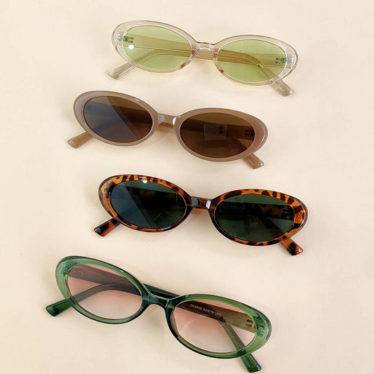 RETRO SMALL OVAL FRAME SUNGLASSES