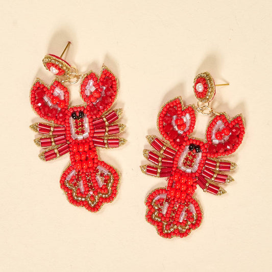 Beaded Earrings–Lobster