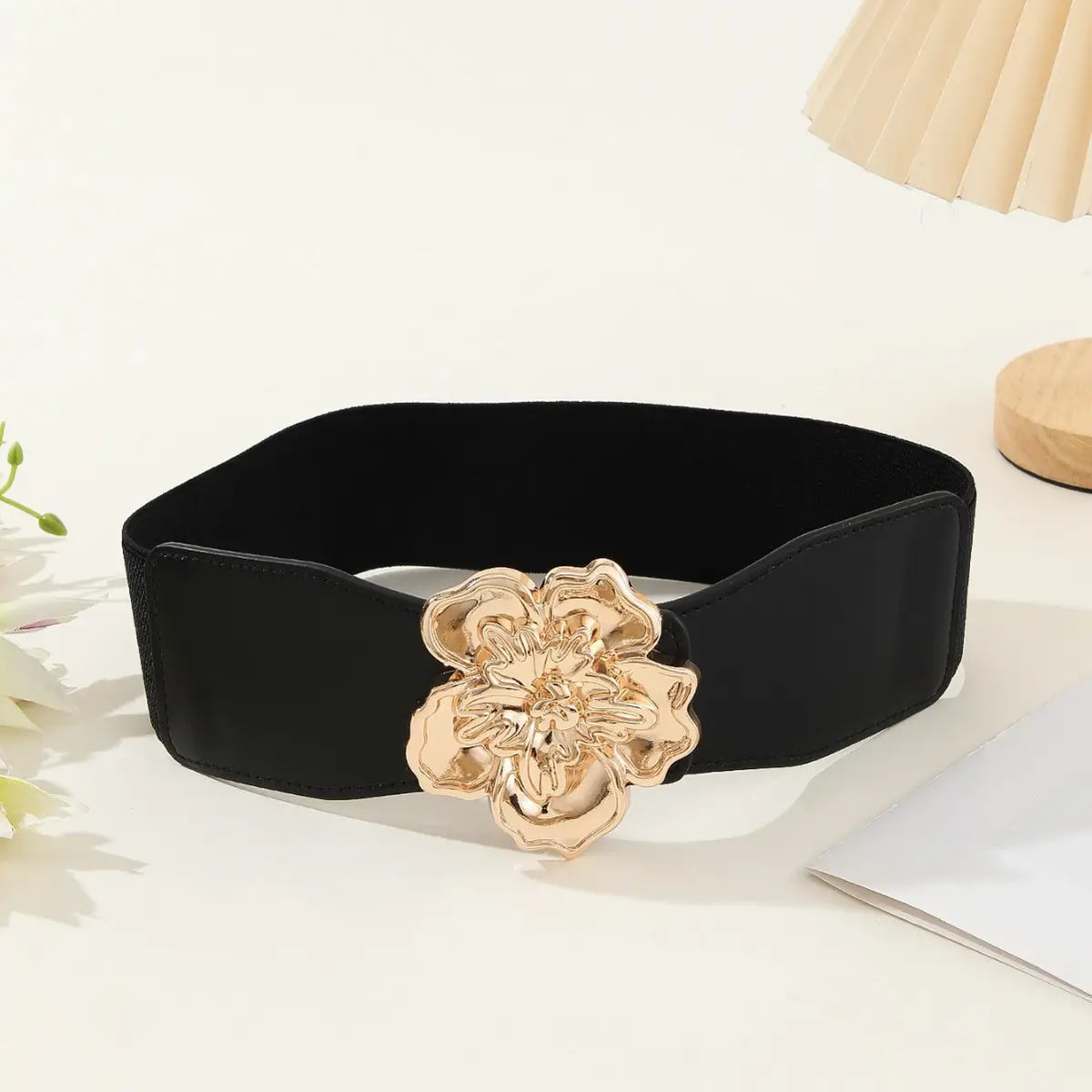 3D flower waist stretch belt