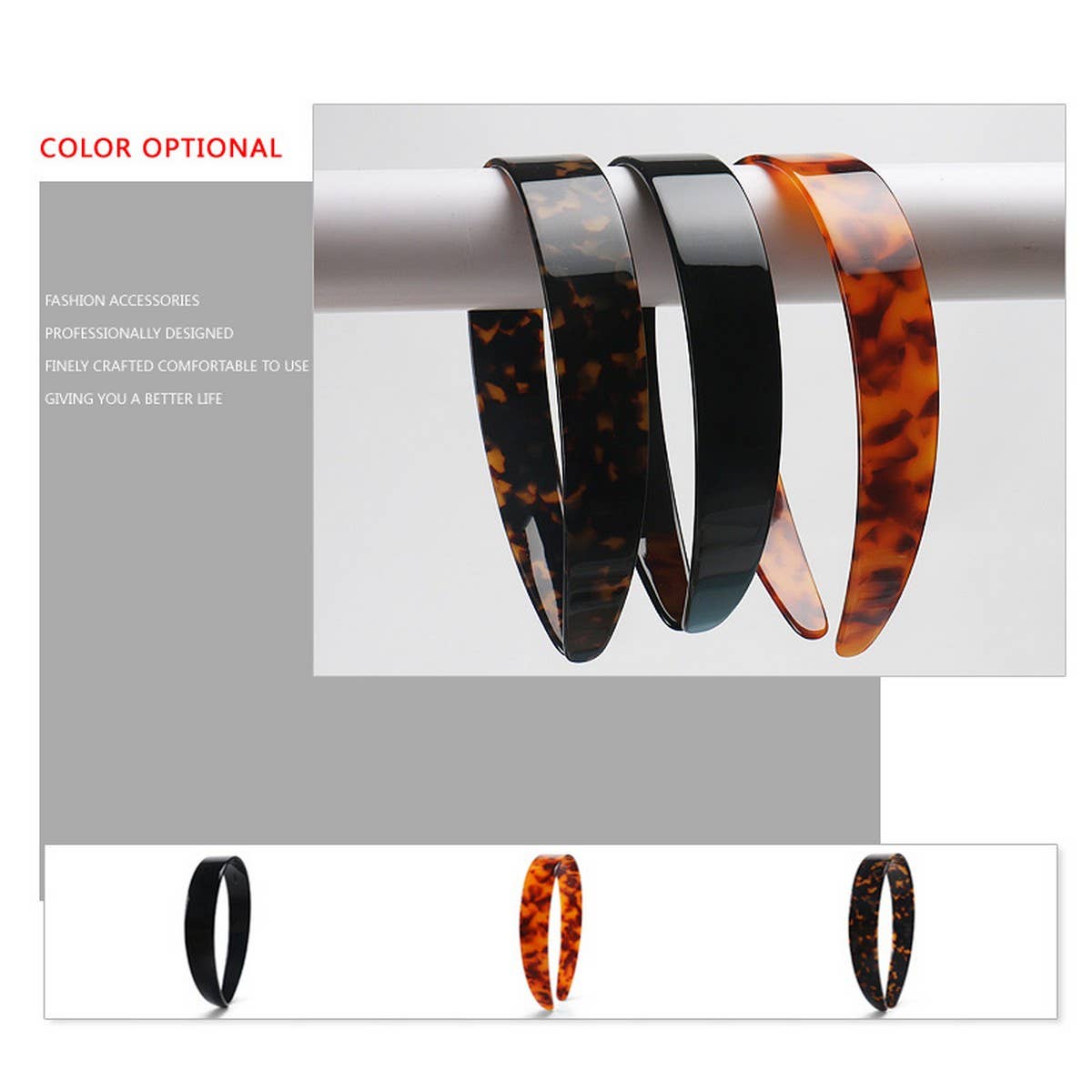 ACETATE RETRO 2.5CM WIDE HEADBAND