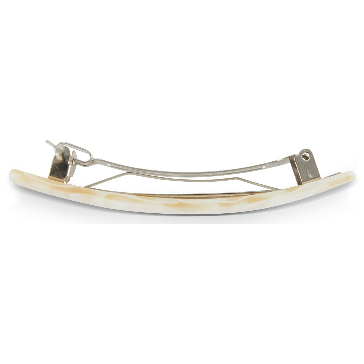 Allure Handmade in France Rectangular Barrette, Nougat