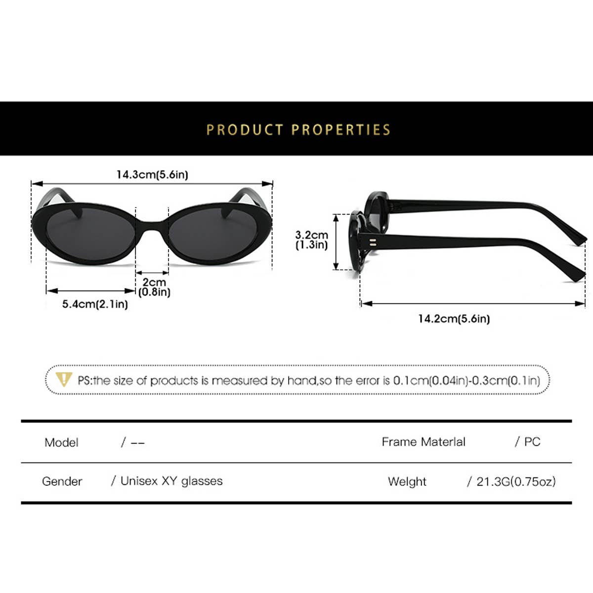 RETRO SMALL OVAL FRAME SUNGLASSES