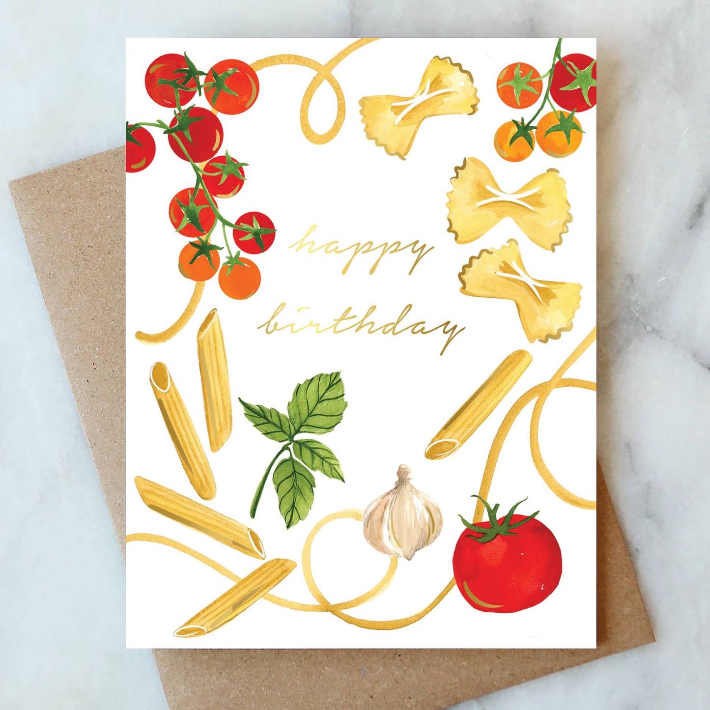 Pasta Party Birthday Greeting Card