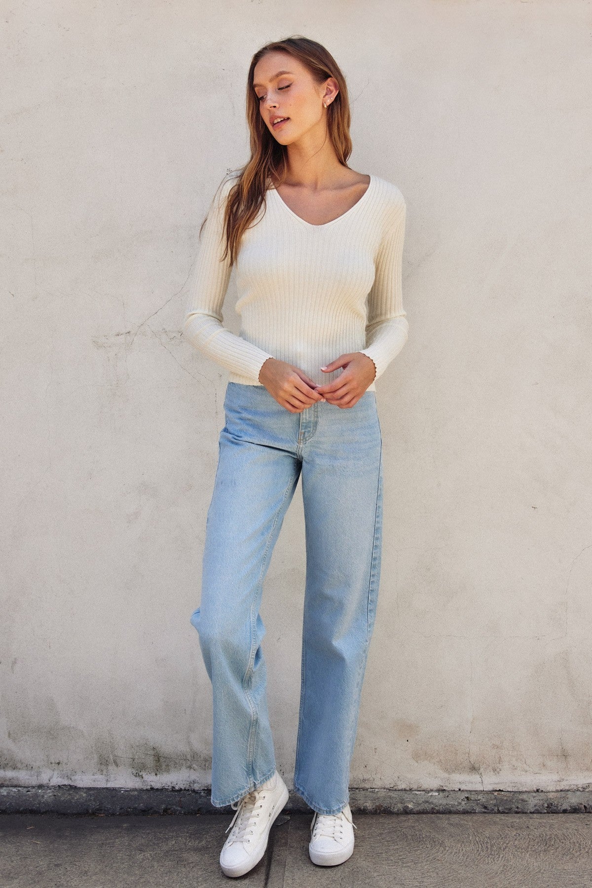 veronica v neck sweater