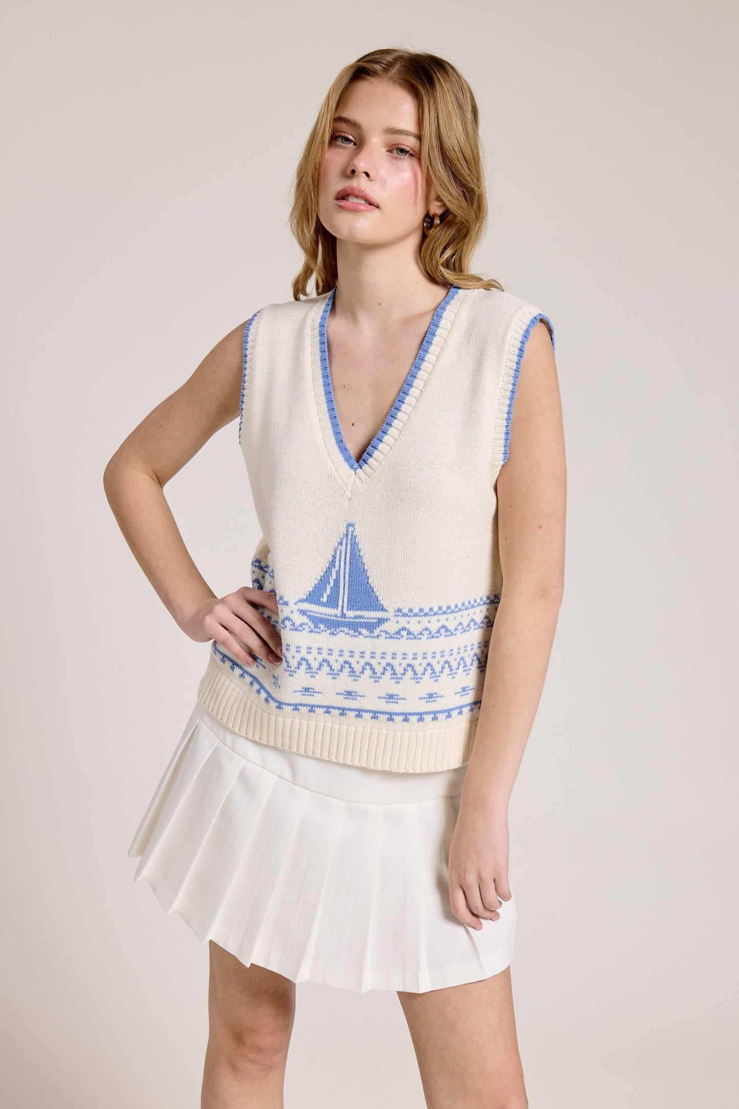 Smooth sailing knit vest