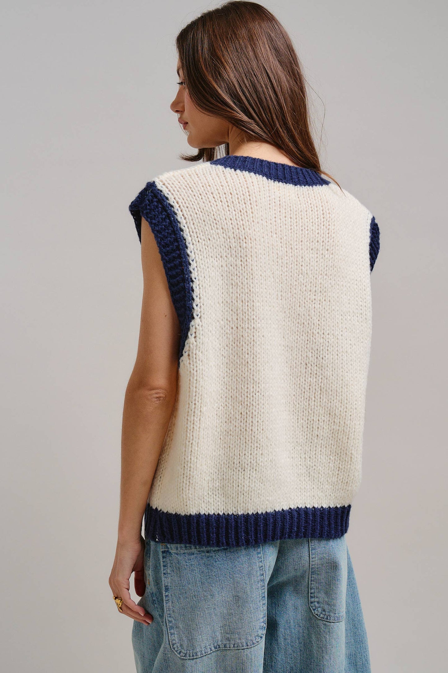 Preppy Lighthouse Graphic Sweater Vest