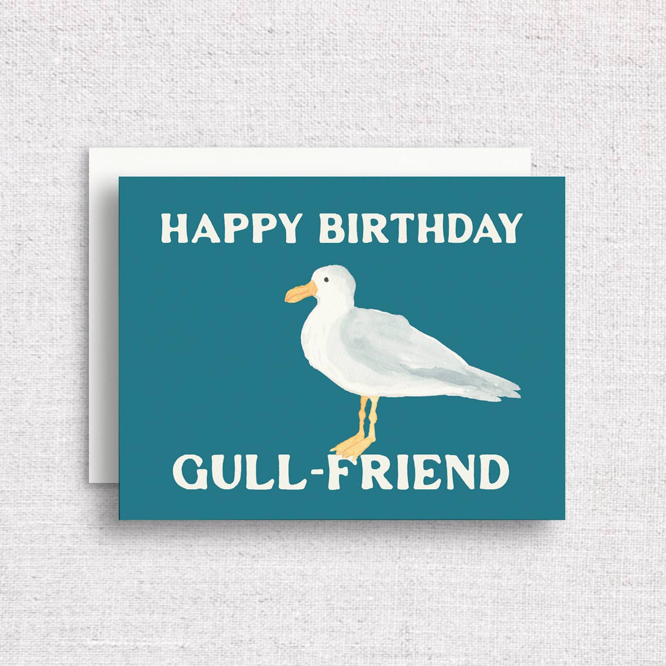 Happy Birthday Gull-Friend Greeting Card | Birthday Pun Card
