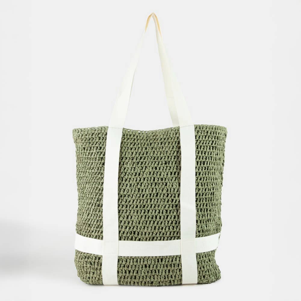 Straw Braided Hat Carrier Tote Bag