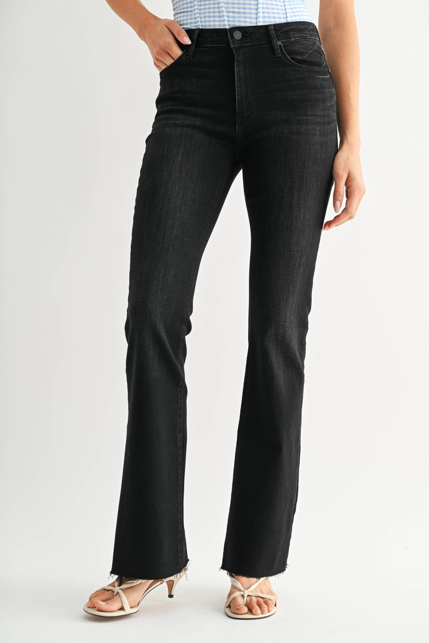 arabella scissor cut flare jeans