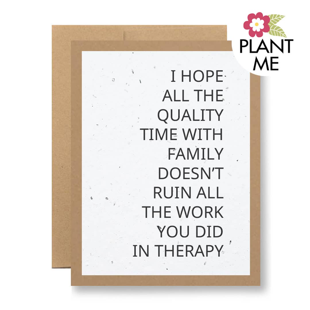 Wildflower Seed Paper Friendship Card - ...in therapy