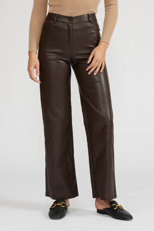 adler faux leather pant