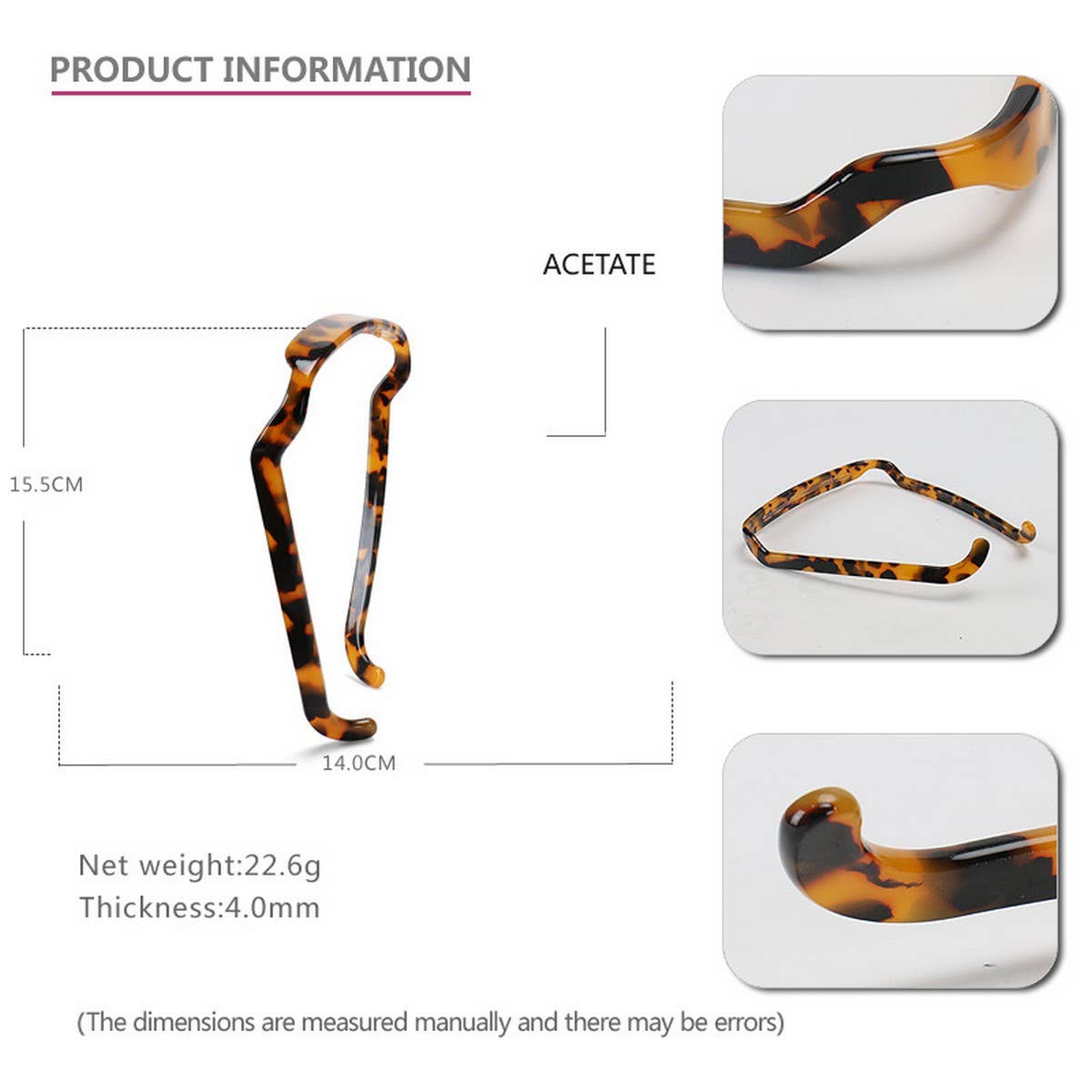 ACETATE SQUARE SUNGLASSES HEADBAND