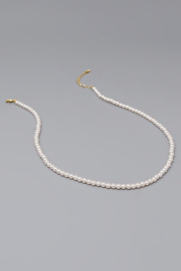 4mm pearl beaded necklace
