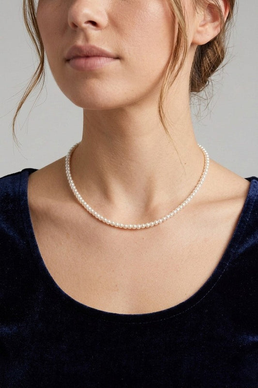 4mm pearl beaded necklace