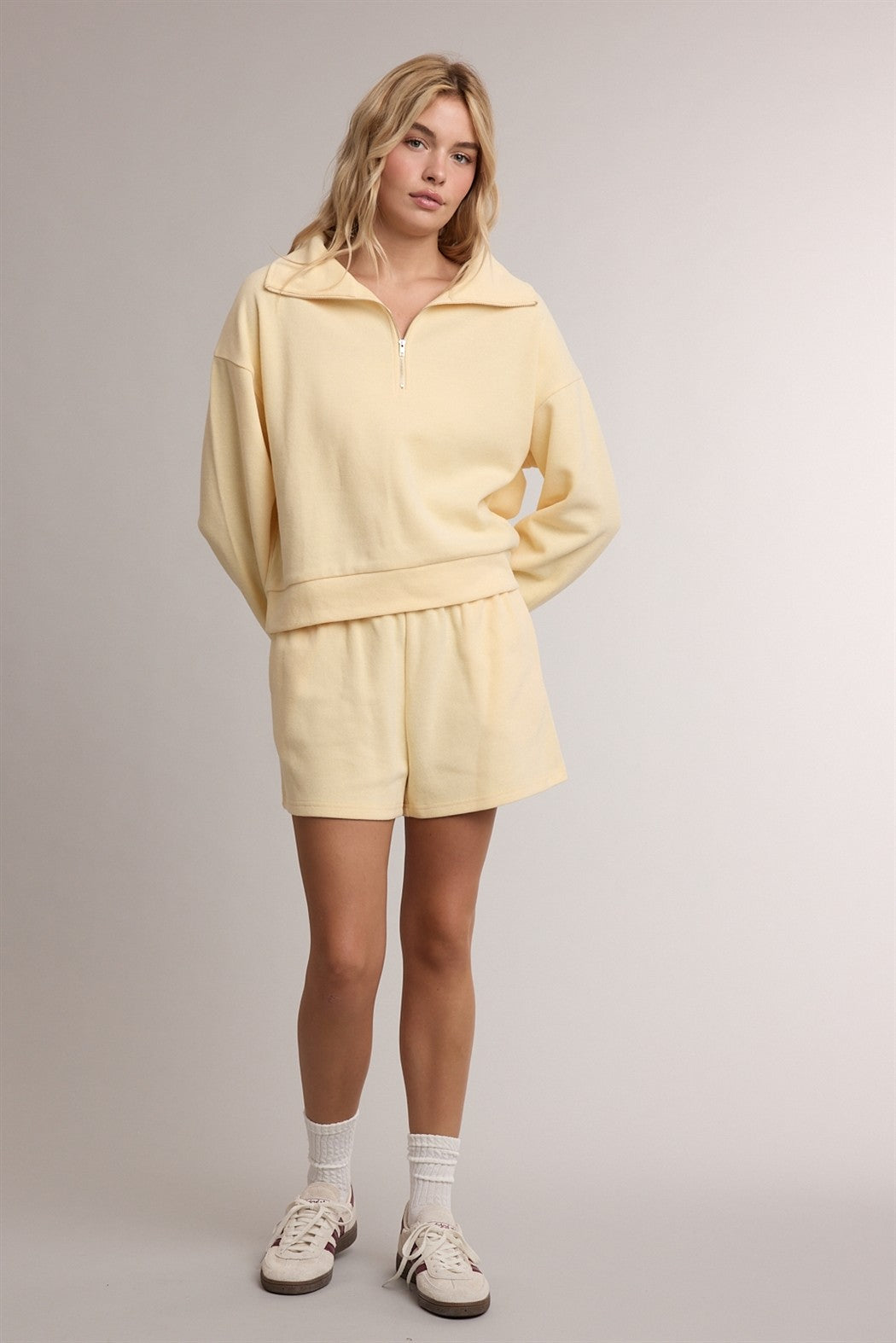 sutton scuba half zip knit sweatshirt