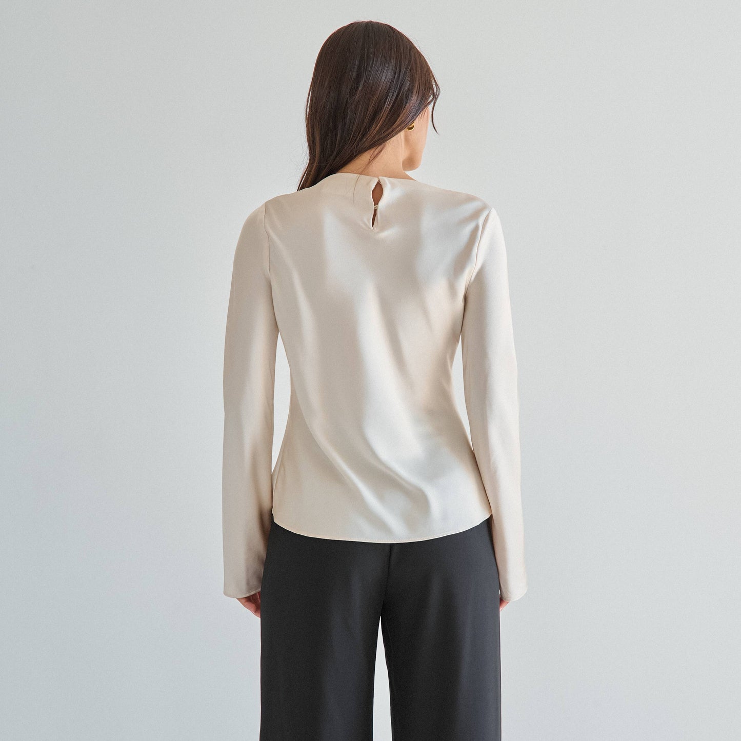 Declan draped satin blouse