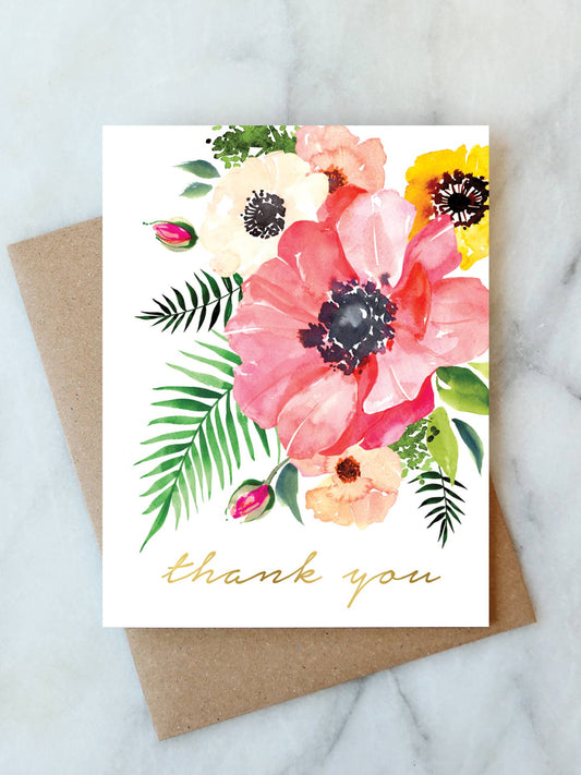 Bouquet Thank You Greeting Card