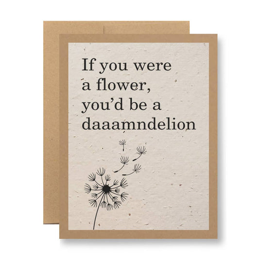 Plantable Seed Paper Greeting Card - ...daaamndelion