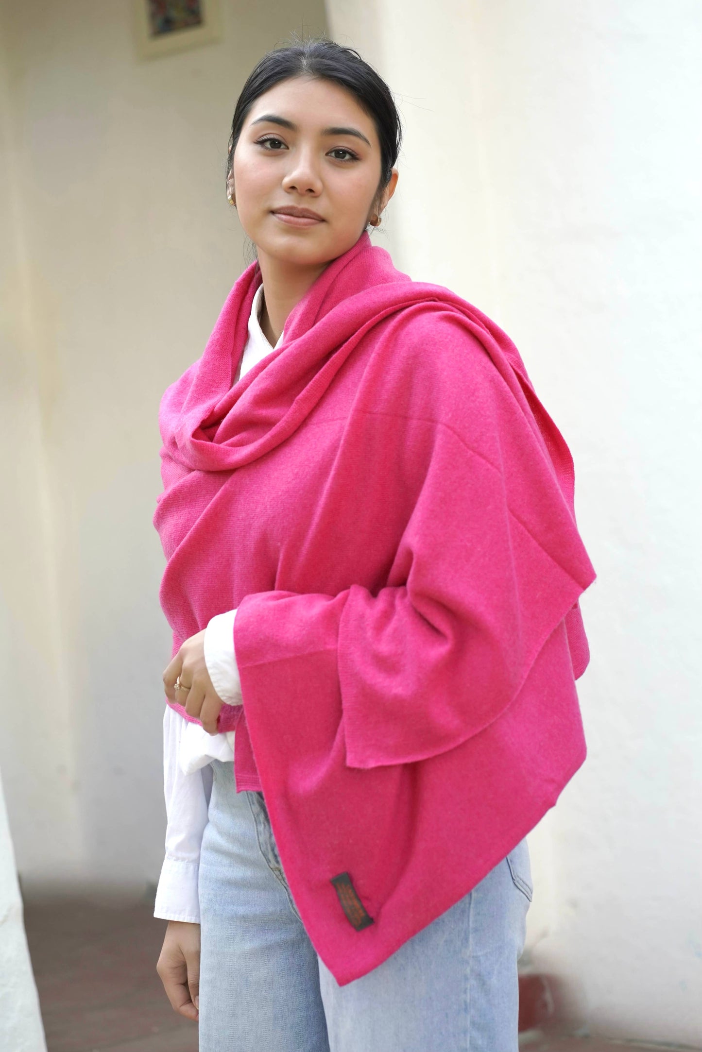 Cashmere Scarf/Wrap Magenta