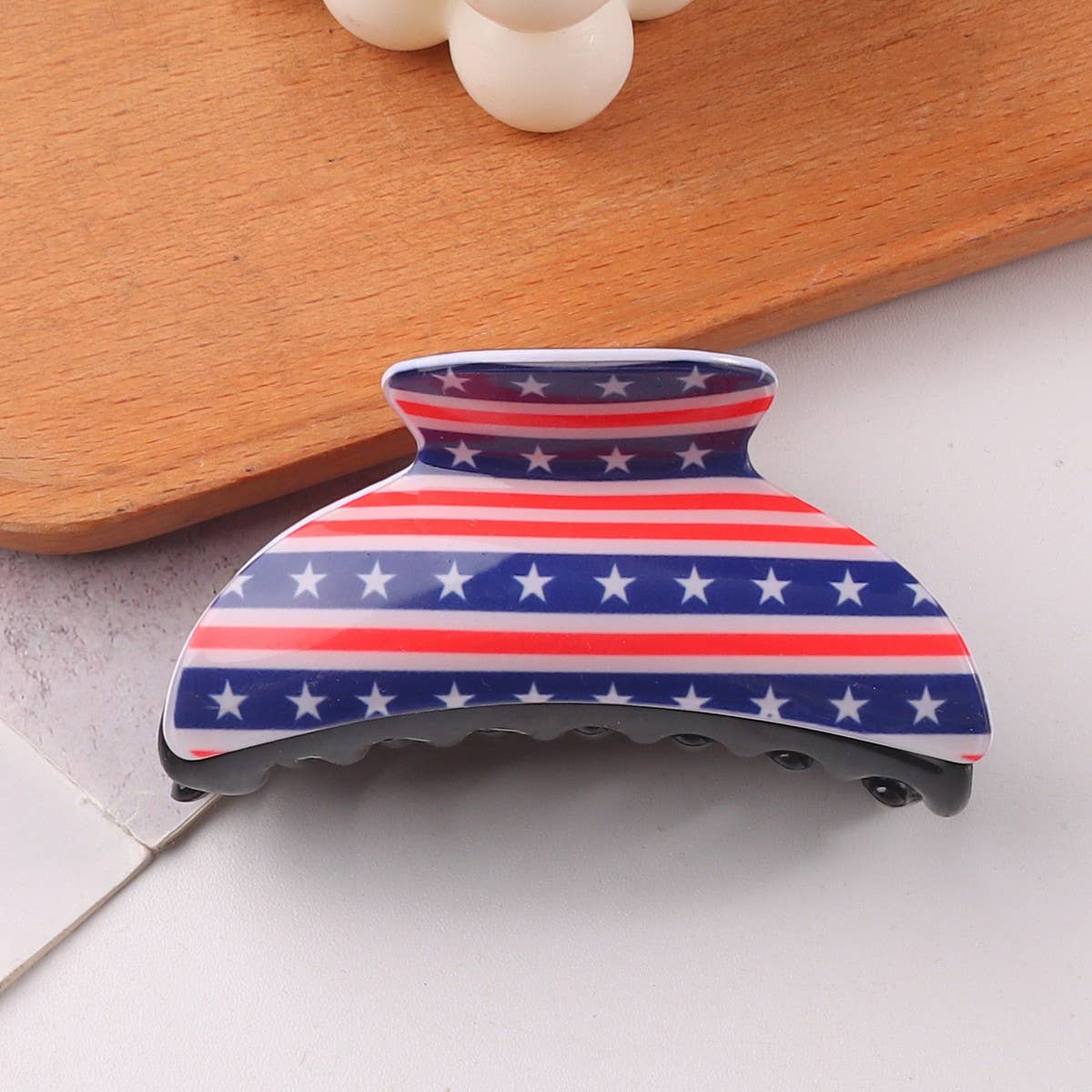 Stars & Stripes RECTANGLE HAIR CLAW CLIPS