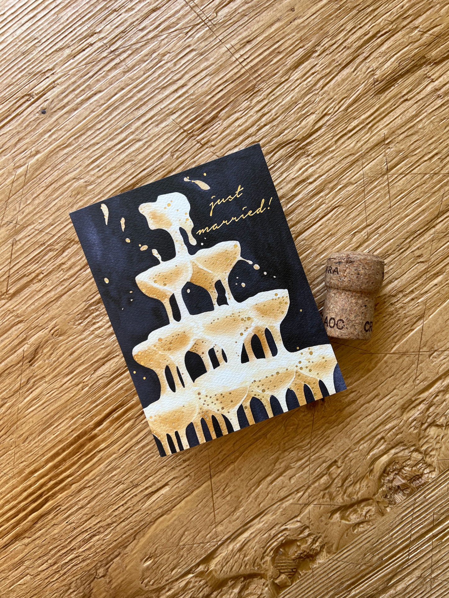 Wedding Bubbles Champagne Tower Card