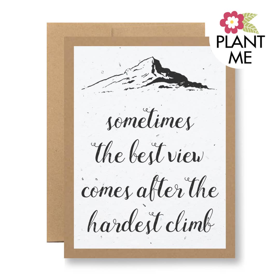 Wildflower Seed Paper Support Card - ...the hardest climb