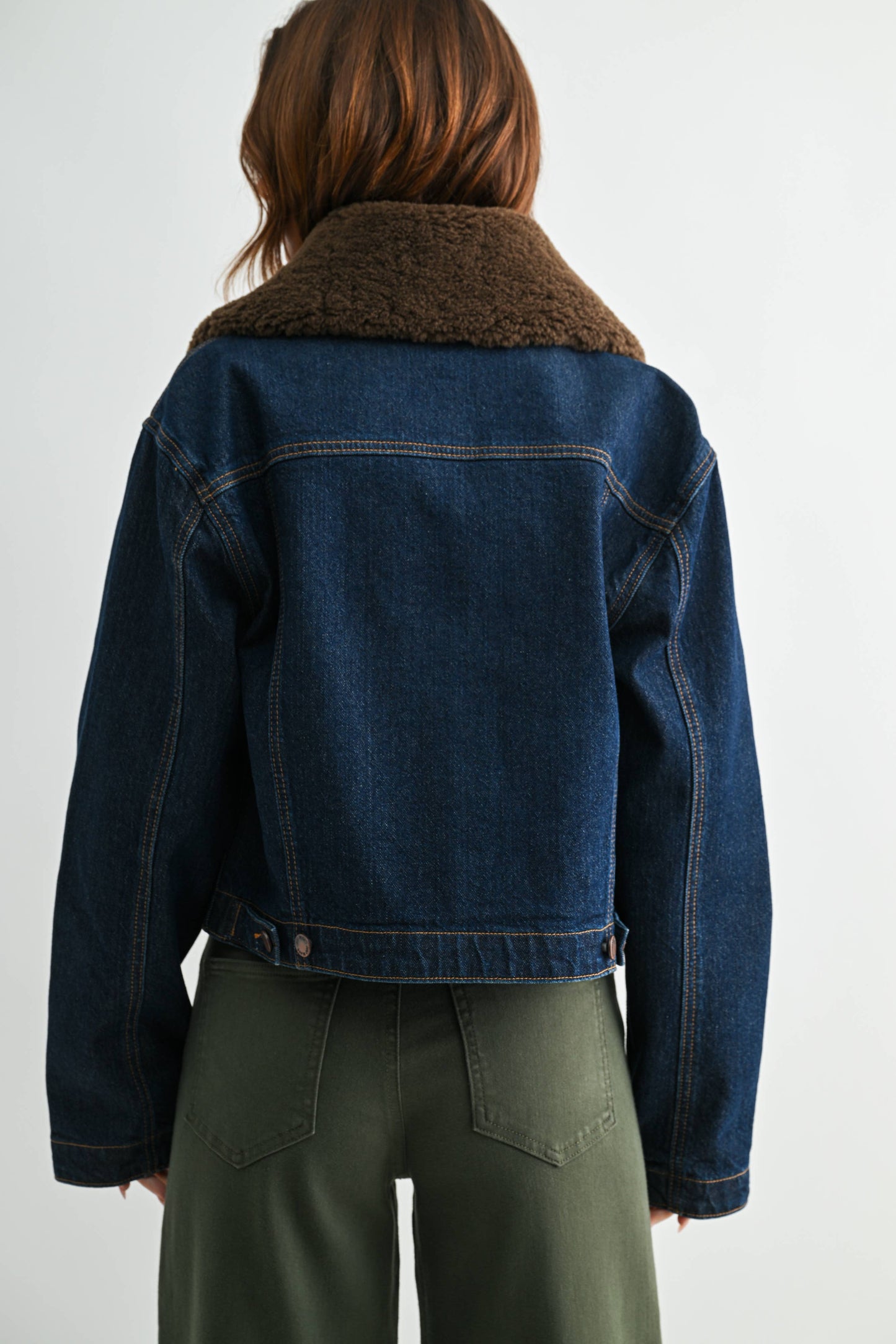city girl denim fur jacket
