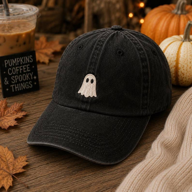Little Ghost Embroidered Hat