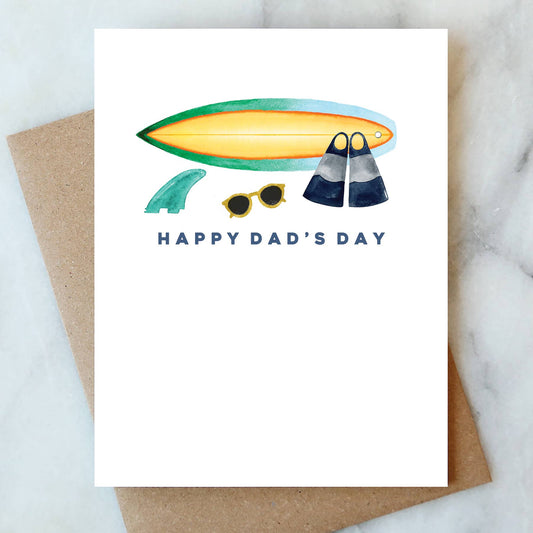 Surfer Dad Greeting Card