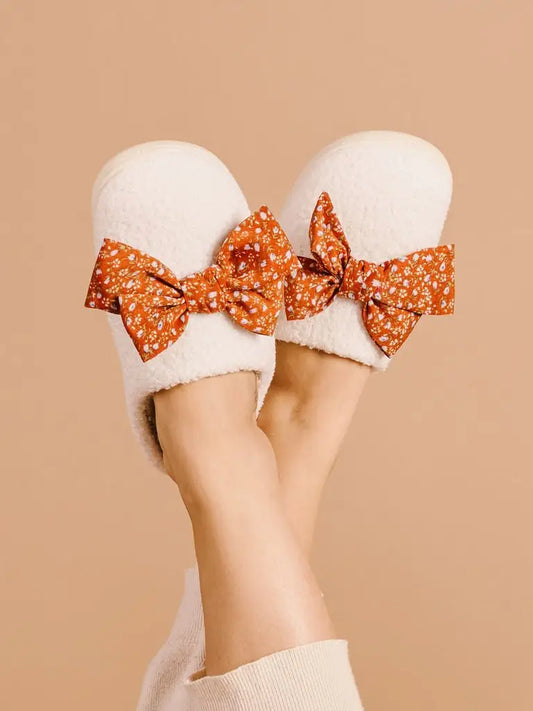 Fuzzy Slippers-Betty Bow Fall Flora