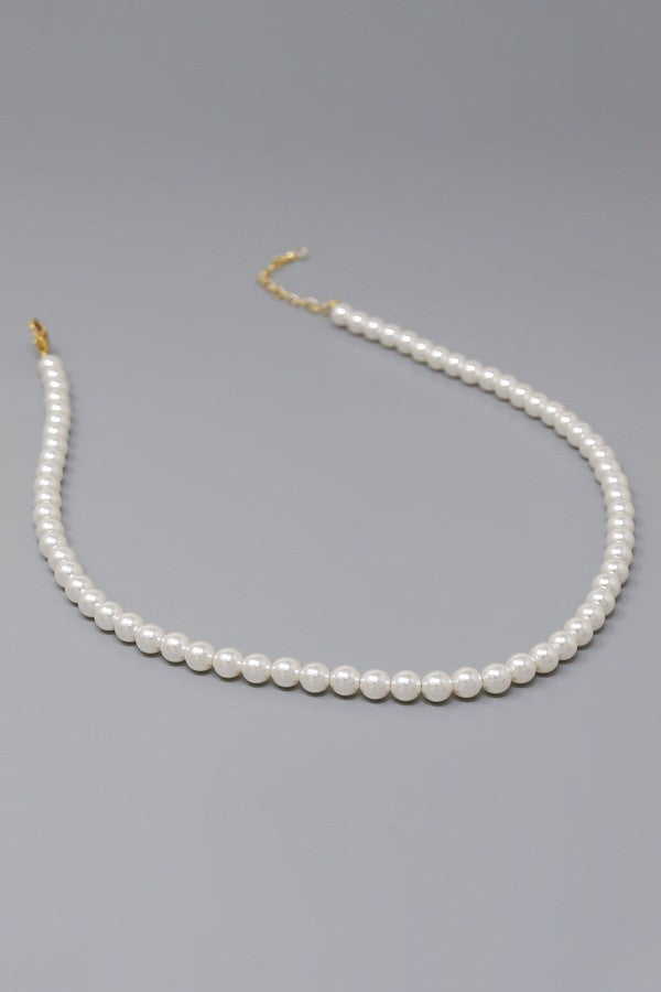6mm pearl beaded necklace