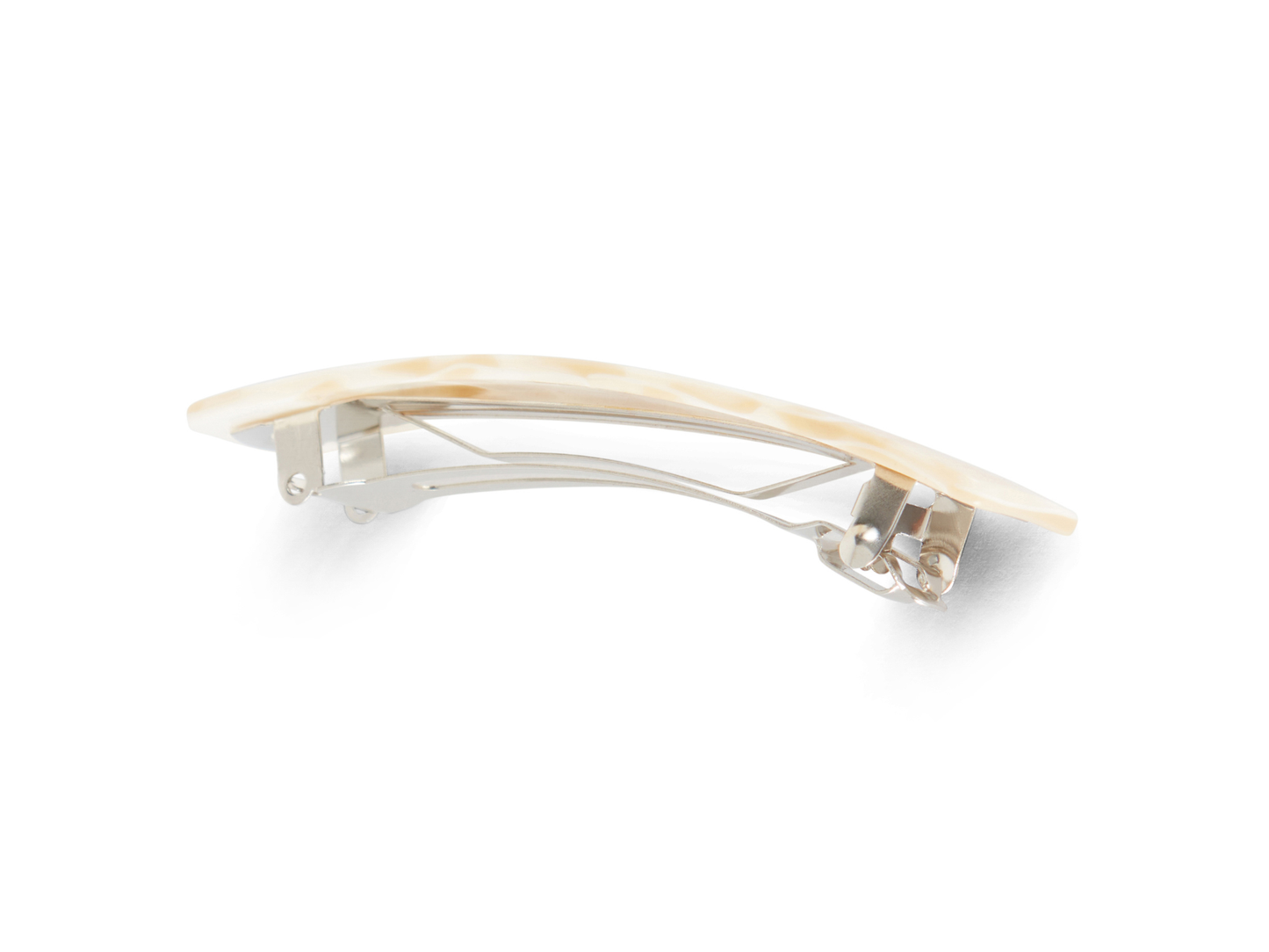 Allure Handmade in France Rectangular Barrette, Nougat