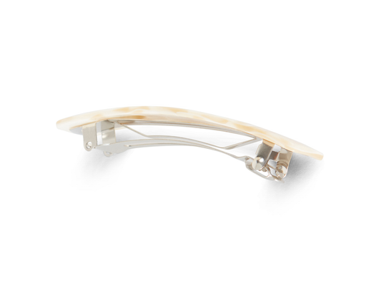 Allure Handmade in France Rectangular Barrette, Nougat