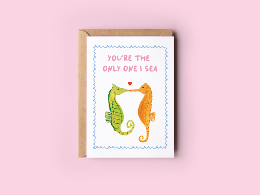 Only One I Sea Beach Coastal Romance Greeting Card