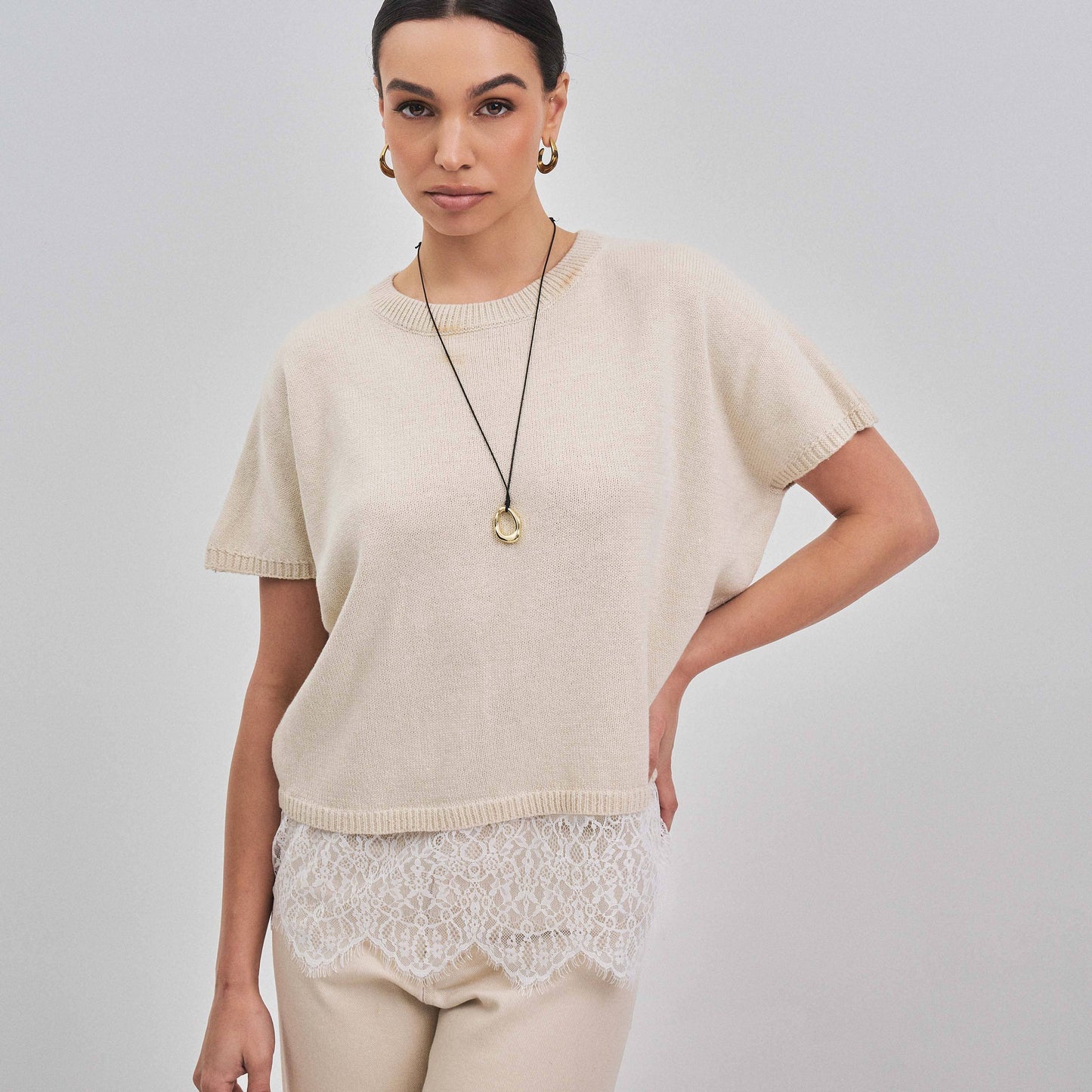 Lace Trim sweater