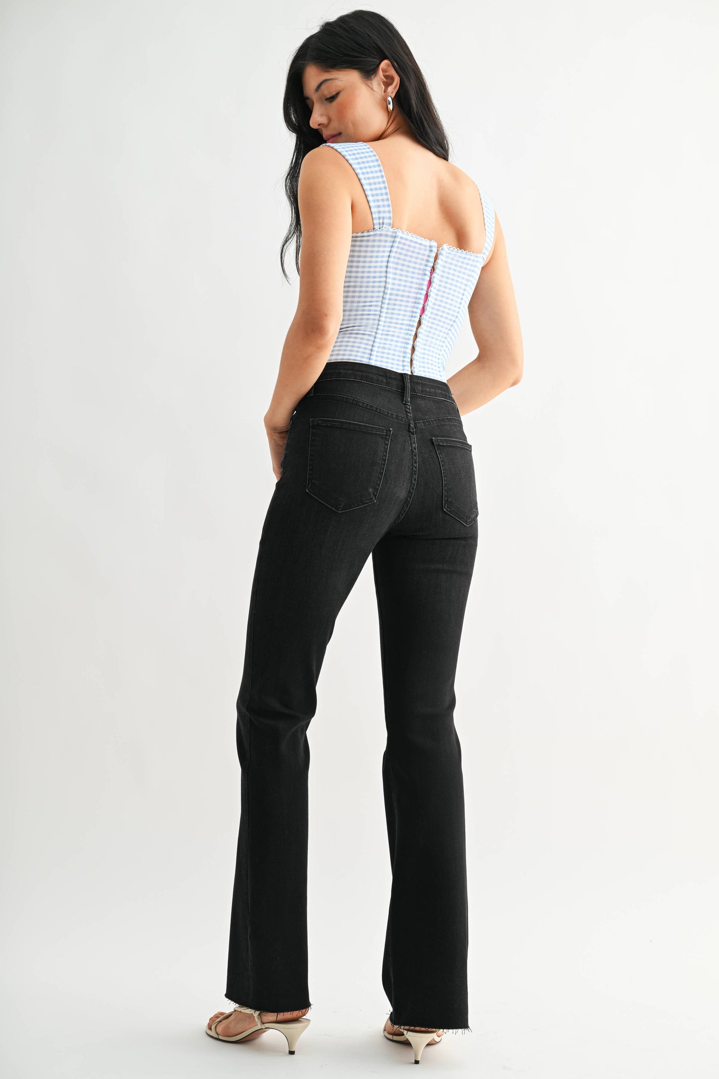arabella scissor cut flare jeans