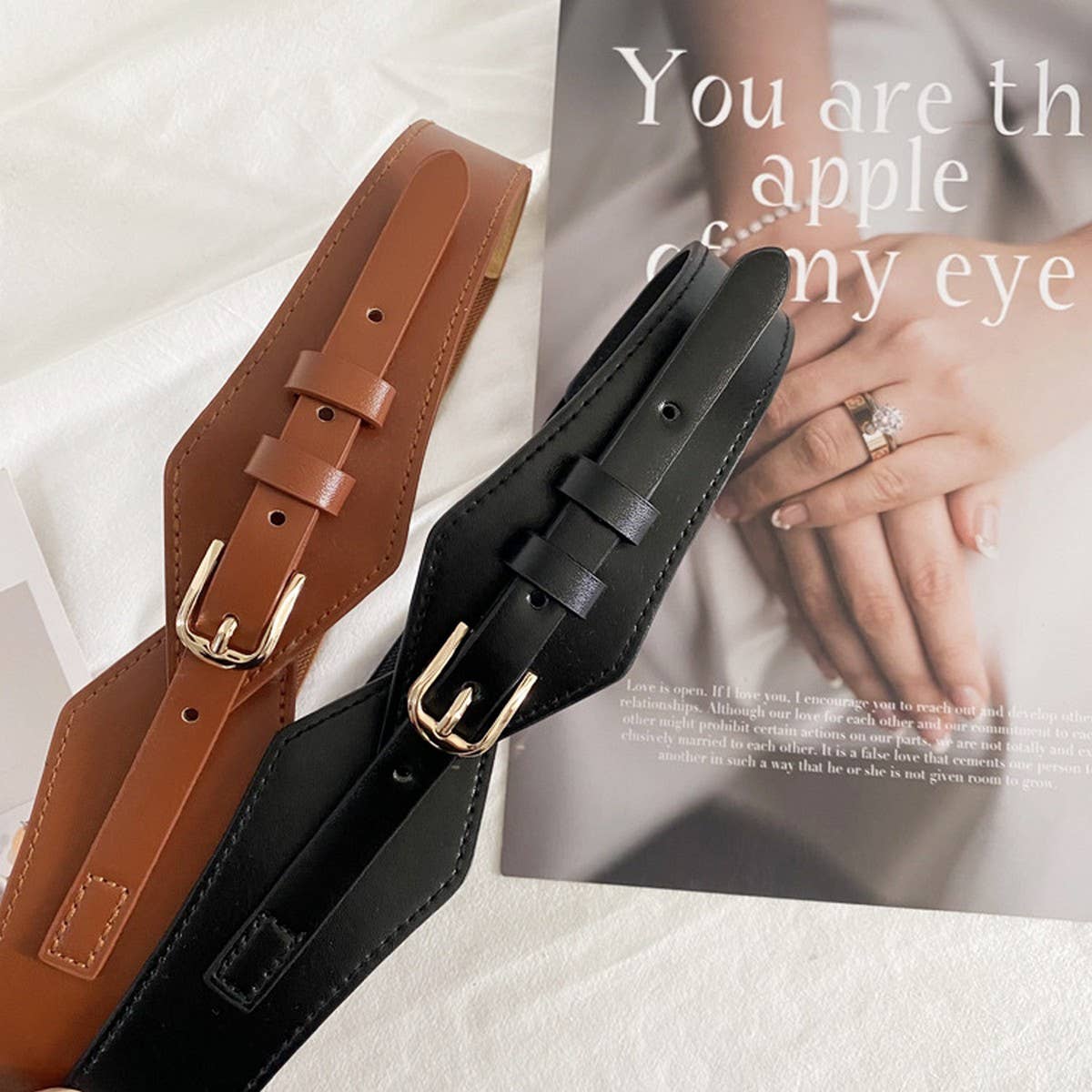 HIGHLY ELASTIC WIDE-BRIMMED FASHIONABLE BELT