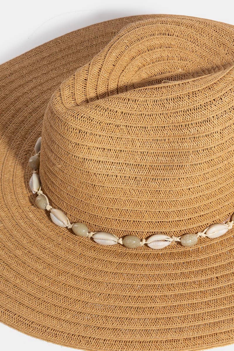 Sea Shell Floppy Straw Hat