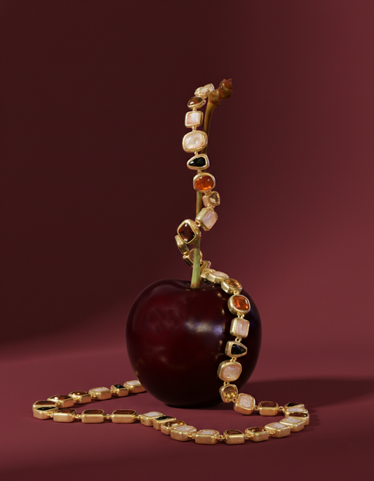 Multicolor Seaside Stone Chain Belt