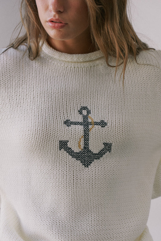 anchors away knit sweater
